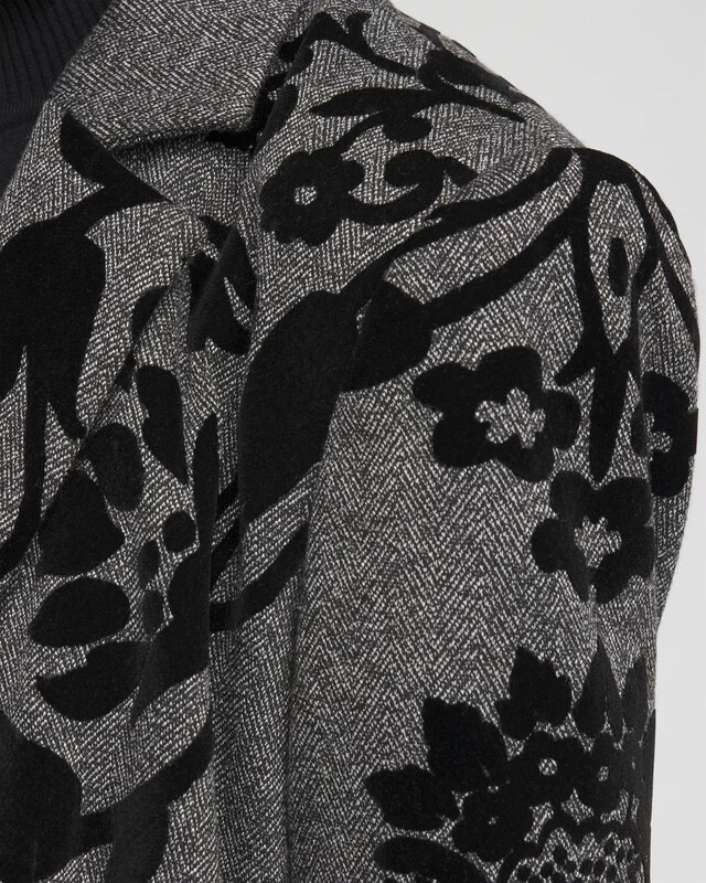Flocked Floral Knit Blazer - image 4